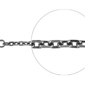 Цепочка серебряная Якорная из серебра с почернением