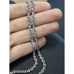 Серебряная цепочка с чернением Панцирная восьмерка 3 мм 16046