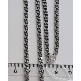 Серебряная цепочка с чернением Панцирная восьмерка 3 мм 16046