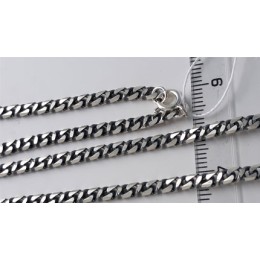 Серебряная цепочка с чернением Панцирная восьмерка 3 мм 16046