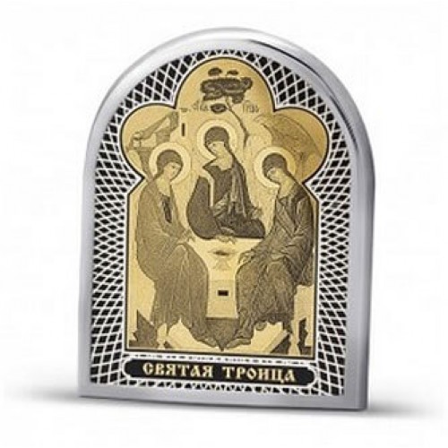 Дорожная икона Святая Троица арка серебро 16928