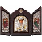 Икона складень Николай Чудотворец Ангелы