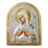 Икона Семистрельная на дереве
