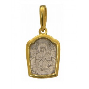 Нательный образок икона Всецарица Богородица 36434