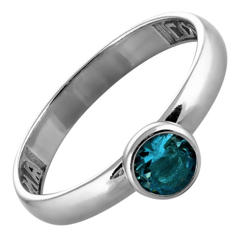 Женское серебряное кольцо православное 15925