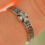 Православное кольцо серебряное с молитвой