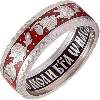 Православное кольцо с эмалью 16619