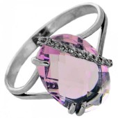 Серебряное кольцо с фианитом 17433