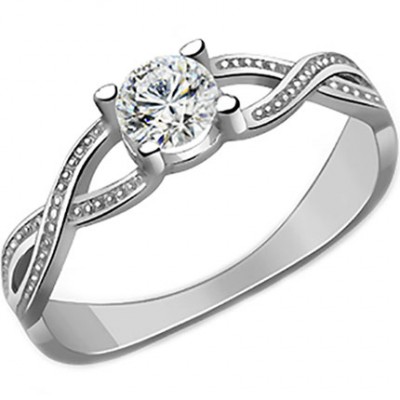 Серебряное женское кольцо с фианитом 17571