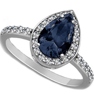 Серебряное женское кольцо с фианитом 17576