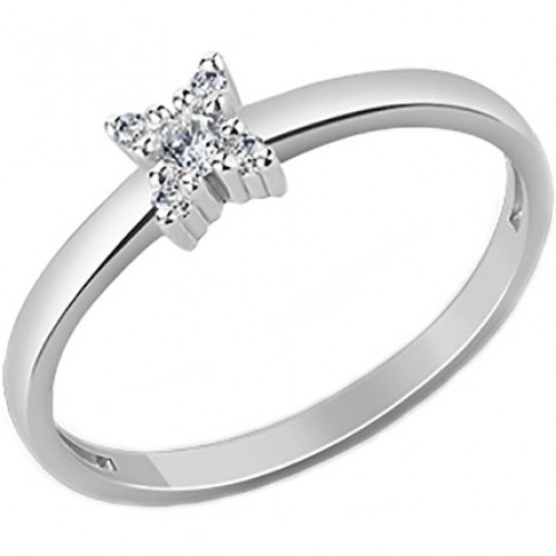Серебряное женское кольцо с фианитом 17580