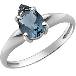 Серебряное женское кольцо с фианитом 17587
