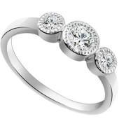 Серебряное женское кольцо с фианитом 17591