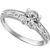 Серебряное женское кольцо с фианитом, арт. 17608