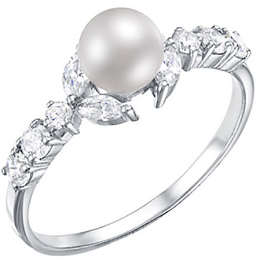 Серебряное женское кольцо с фианитом 17609