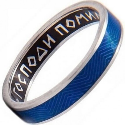 Православное кольцо с эмалью 17620