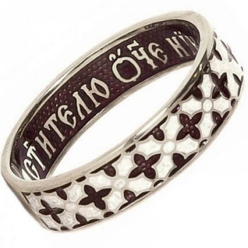 Православное кольцо с эмалью