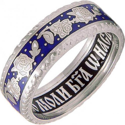 Православное кольцо с эмалью 17634