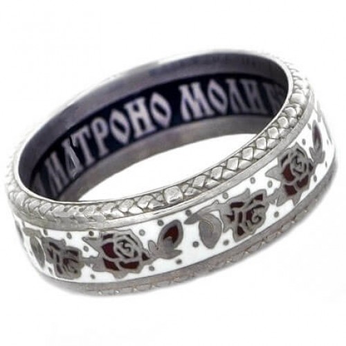 Православное кольцо с эмалью 17636