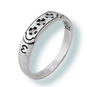 Серебряное кольцо православное Альфа и Омега, арт. 39966
