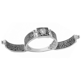 Кольцо с молитвой Отче наш охранное 18347