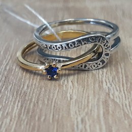 Позолоченное кольцо Спаси и сохрани 18821