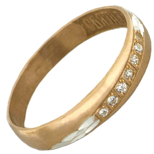 Позолоченное кольцо с молитвой Матроне 27531