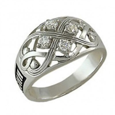 Широкое серебряное кольцо женское 28369