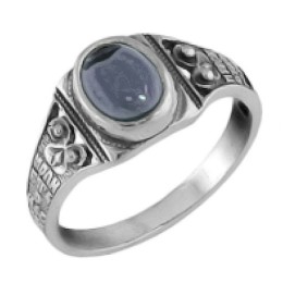 Кольцо с молитвой Богородицы серебро православное 31593