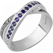 Серебряное кольцо православное женское, арт. 36437