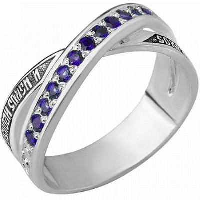Серебряное кольцо православное женское 36437