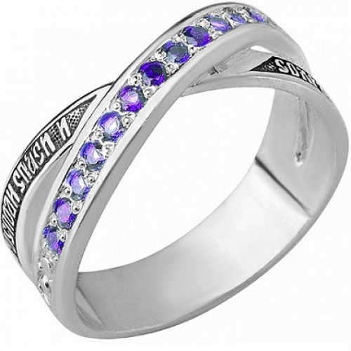 Серебряное кольцо Спаси и сохрани женское