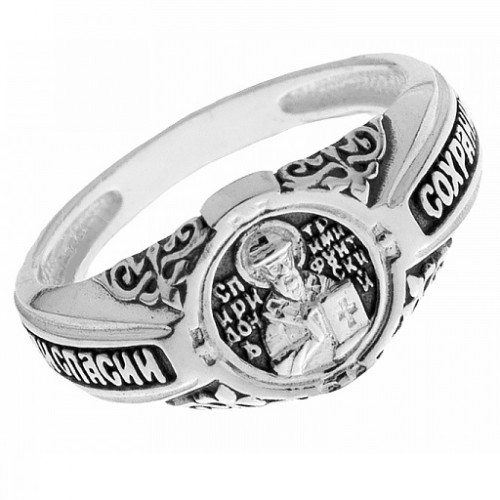 Православное кольцо из серебра Спиридон Тримифунтский 36750