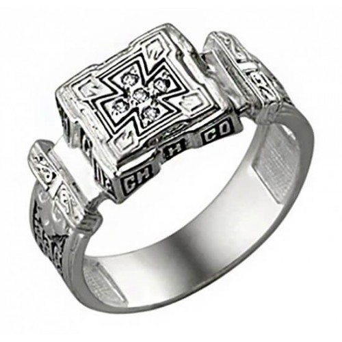 Серебряная печатка мужское кольцо 37680