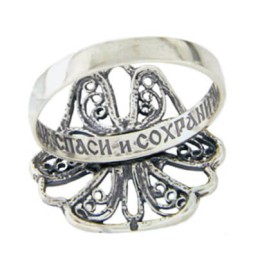Кольцо Спаси и сохрани женское филигрань 40242