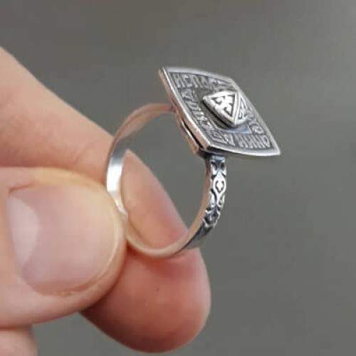 Серебряное кольцо православное