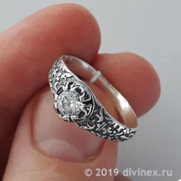 Серебряное кольцо православное женское 42872