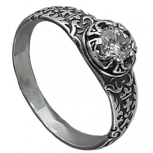 Серебряное кольцо православное женское 42872