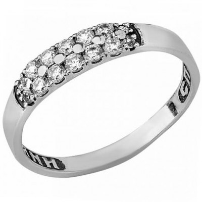 Серебряное кольцо с фианитами 43825