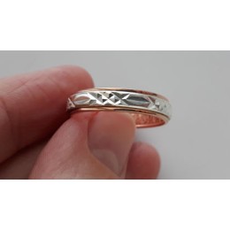 Позолоченное кольцо крутящееся Спаси и сохрани 44942