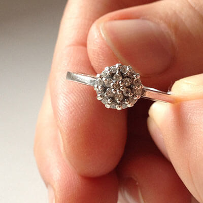 Женское серебряное кольцо с фианитами 45369