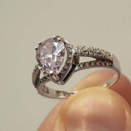 Женское кольцо с фианитом Спаси и сохрани 45830