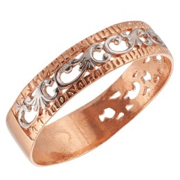 Позолоченное кольцо православное Две молитвы 46932