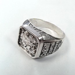 Серебряная печатка мужская Георгий Победоносец 47532