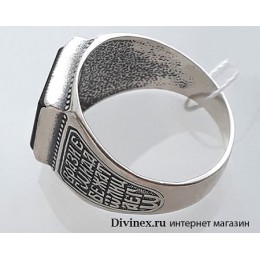 Серебряное кольцо мужское с камнем 47885