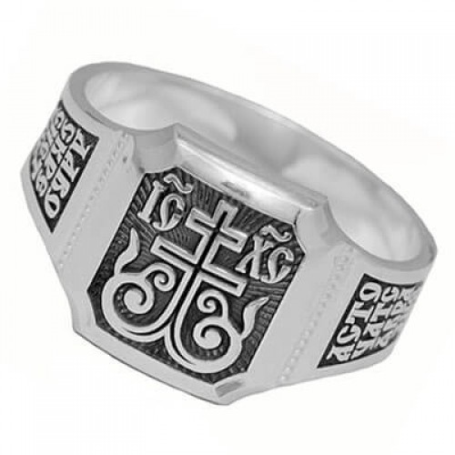 Мужская серебряная печатка кольцо 49908