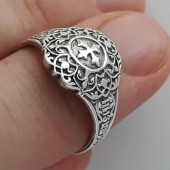 Cеребряное кольцо православное женское арт. 52510