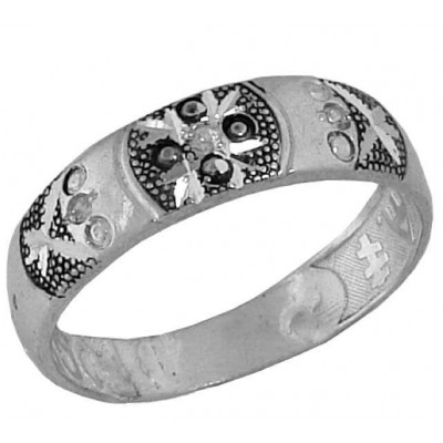 Кольцо серебряное женское с фианитами 45806