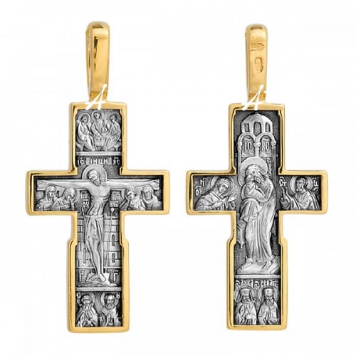 Серебряный крест с позолотой Сретение 293264