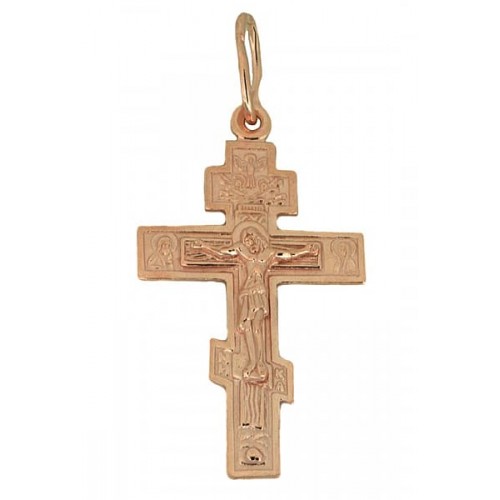 Серебряный крест с цепочкой позолотой 294902